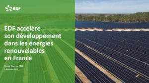 Dossier de presse - Briefing presse - EDF accélère son développement dans les énergies renouvelables en France - 09/12/2019