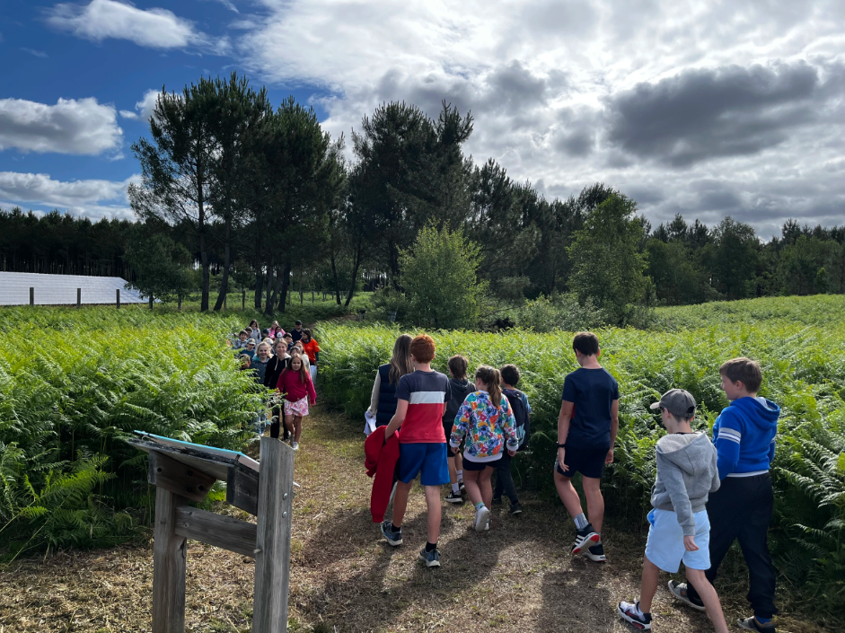 enfants visitent centrale solaire de Gabardan